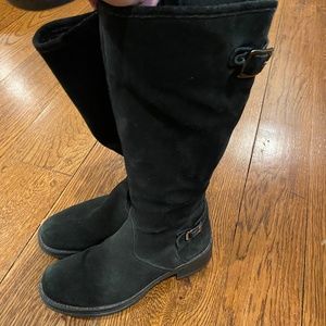 Women’s La Canadienne Black Suede Tall Boots Size 7.5